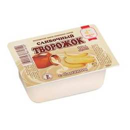 Сливочный творожок с бананом, 100 г, полимерный контейнер